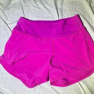 Sonic pink lululemon speed ups size 2 4”
